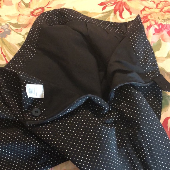 TALBOTS size 6 Polka-Dot FlatFront Pant Side-Zip - Picture 13 of 14